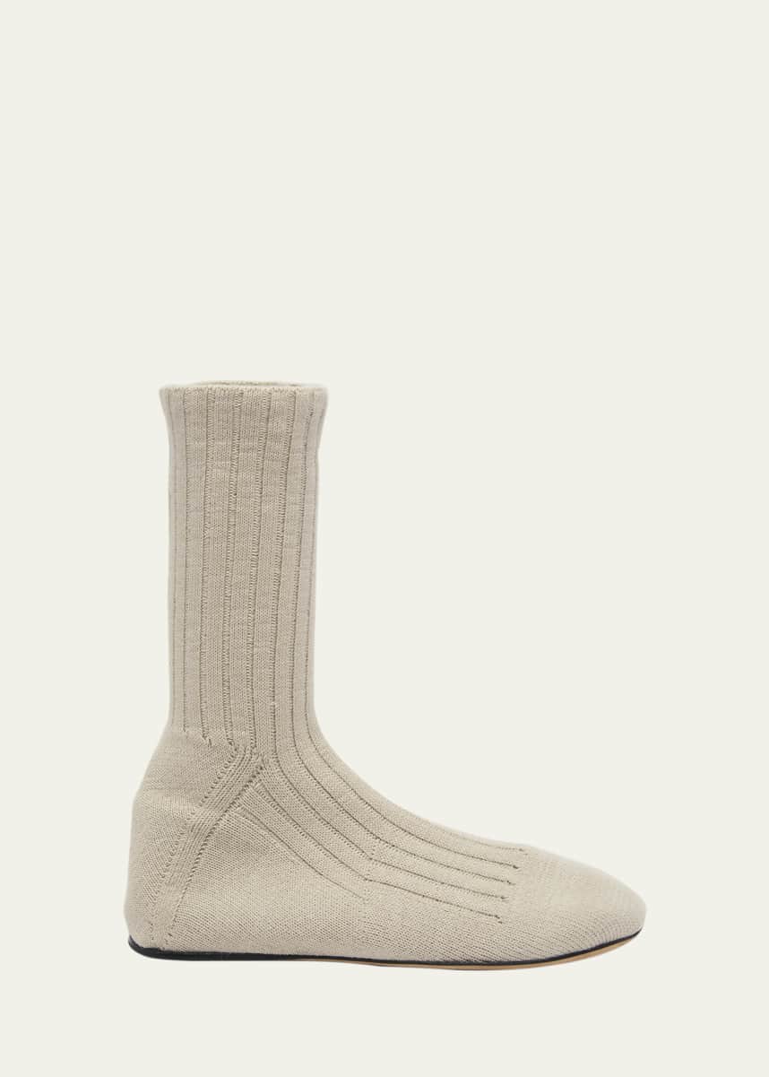 Bottega Veneta Men's Domenica Knit Sock Boots
