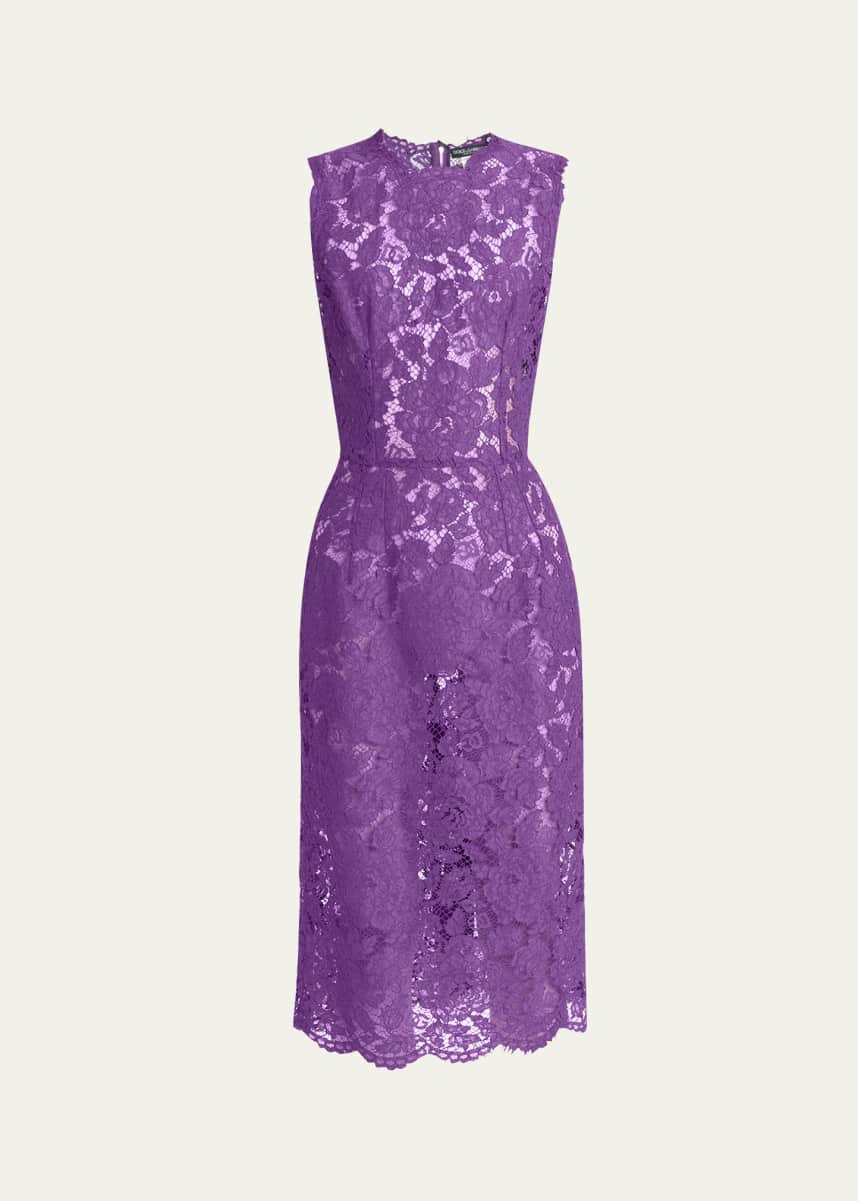 Dolce&Gabbana Floral Lace Midi Dress