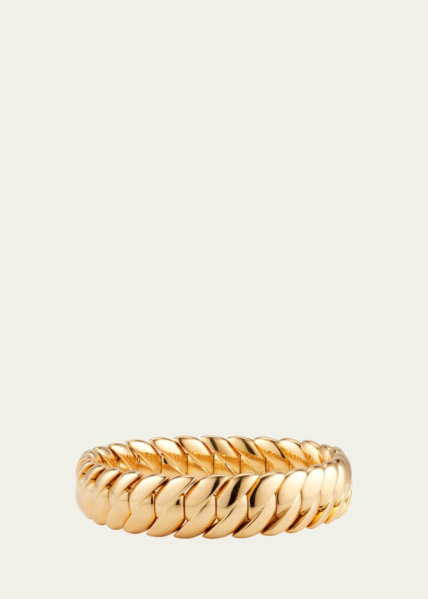 Sidney Garber 18K Yellow Gold Skinny Wave Stretch Bracelet