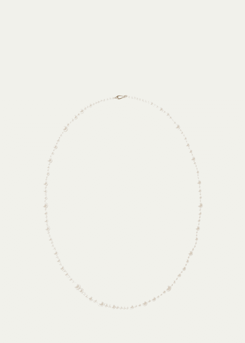 Mizuki 14K Yellow Gold Multi-Size White Freshwater Pearl Strand Necklace