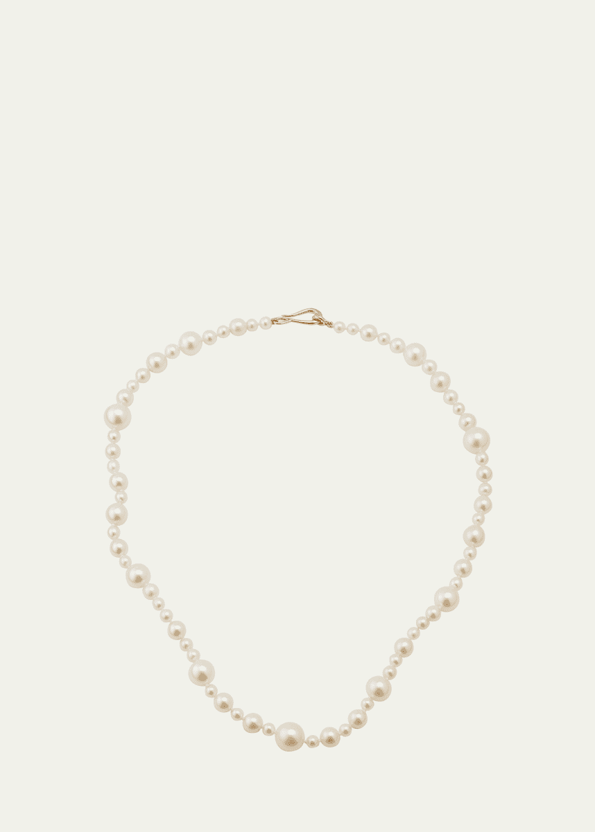 Mizuki 14K Yellow Gold Multi-Size Freshwater Pearl Strand Necklace