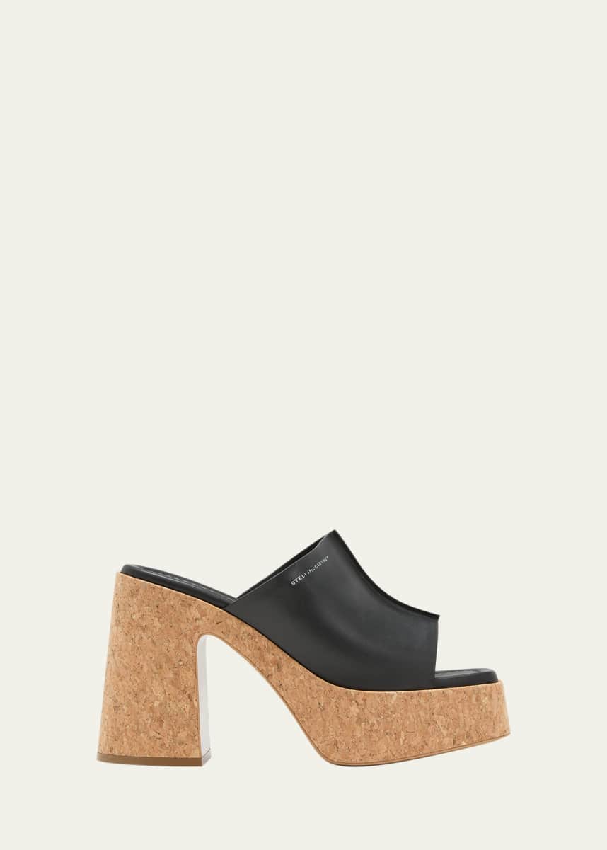 Stella McCartney Skyla Alter Sporty Mat Platform Mules