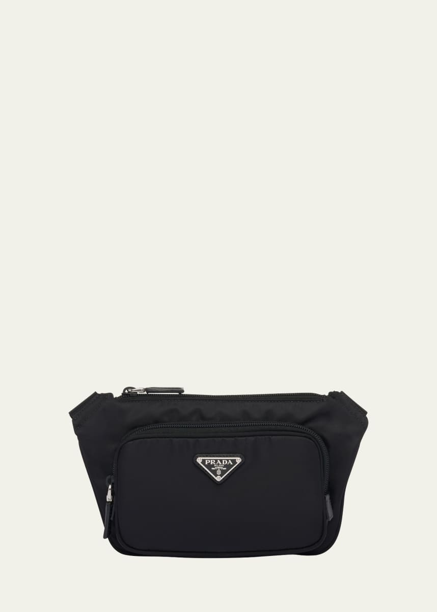 Prada Men's Re-Nylon and Saffiano Leather Crossbody Bag