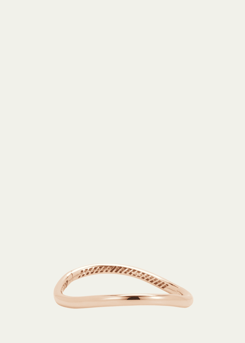 FARAONE MENNELLA by R.F.M.A.S. 18K Rose Gold Plain Wave Bracelet