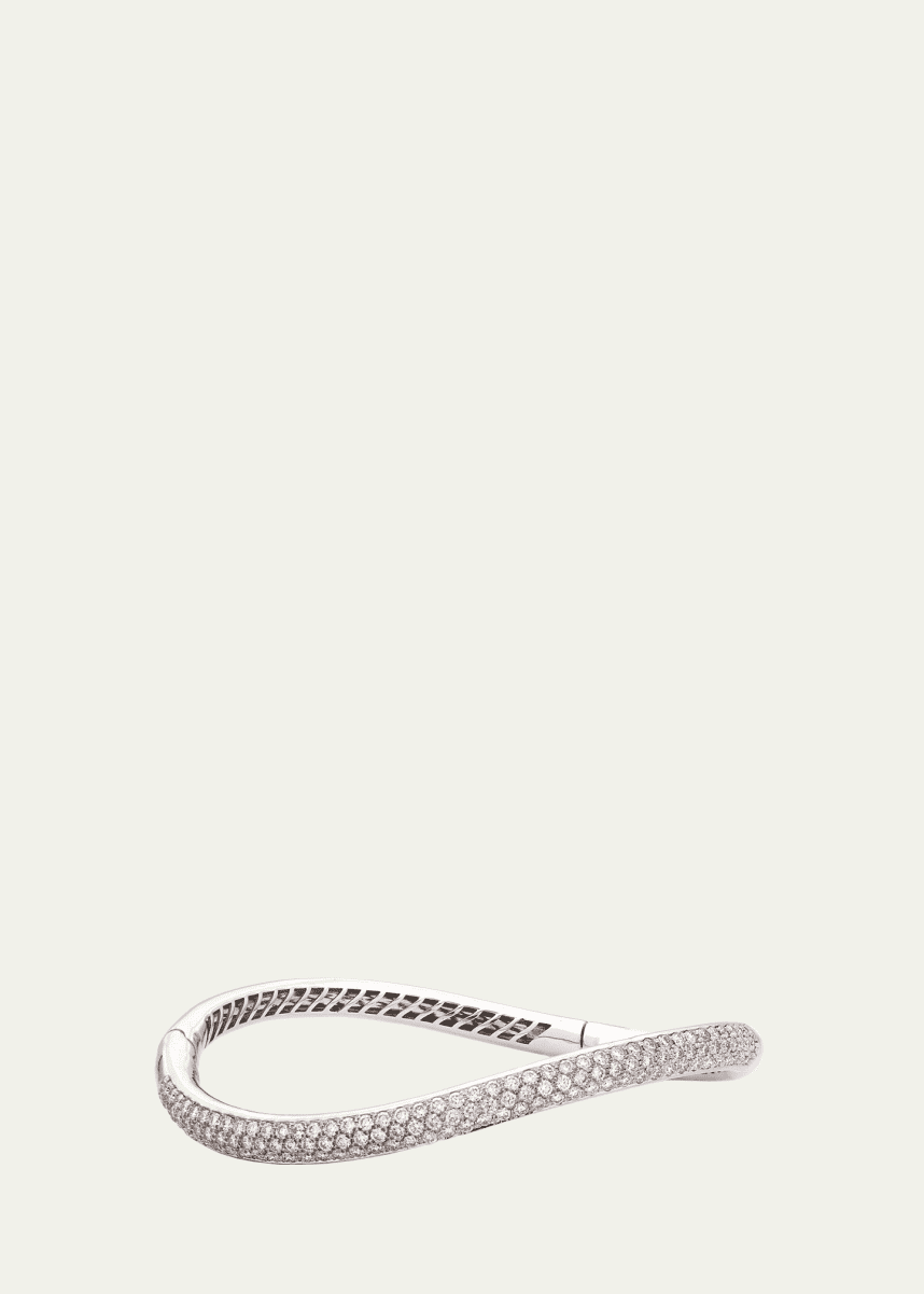 FARAONE MENNELLA by R.F.M.A.S. 18K White Gold Wave Bracelet with Diamonds