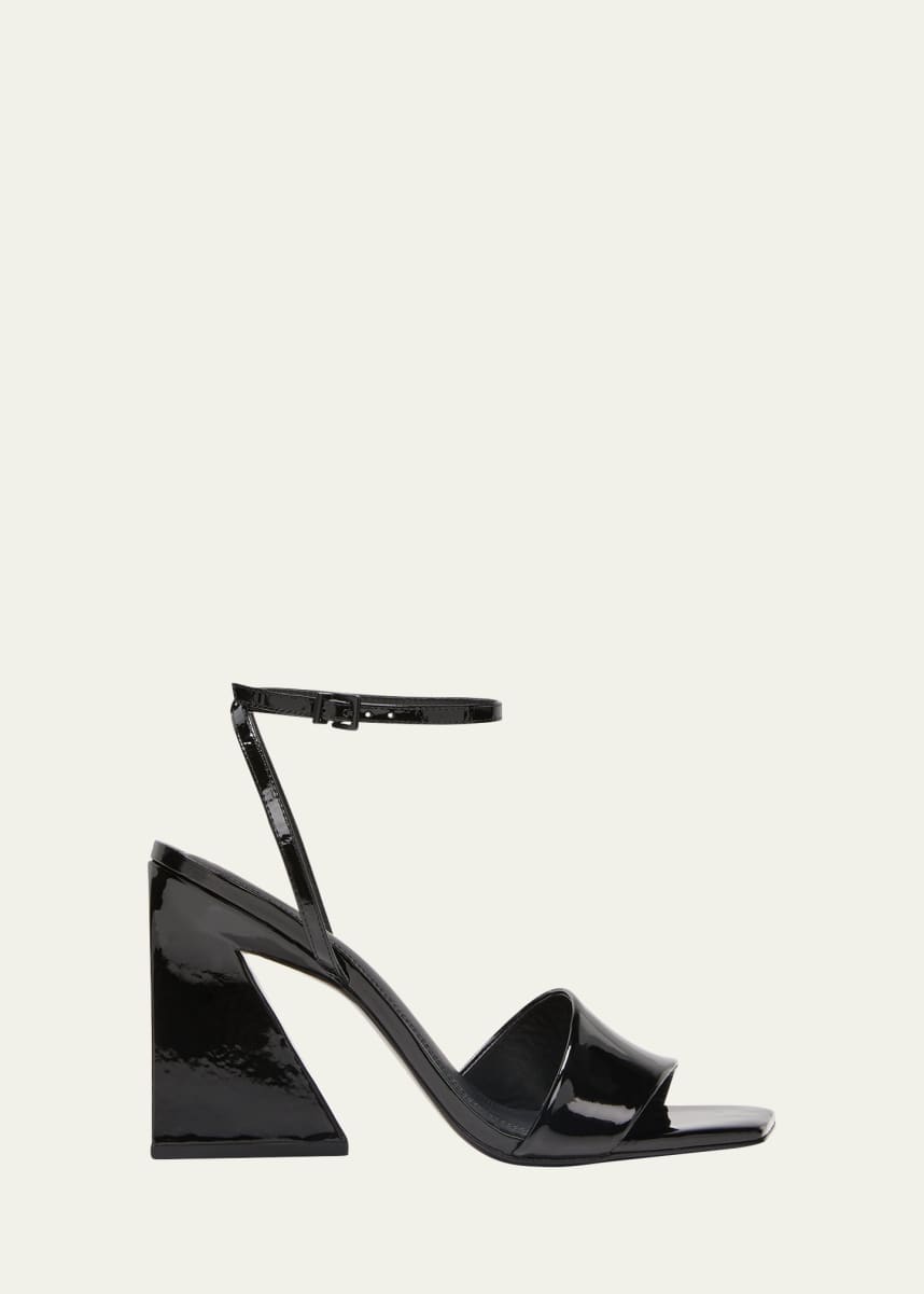 Mercedes Castillo Serafina Patent Leather Block-Heel Sandals