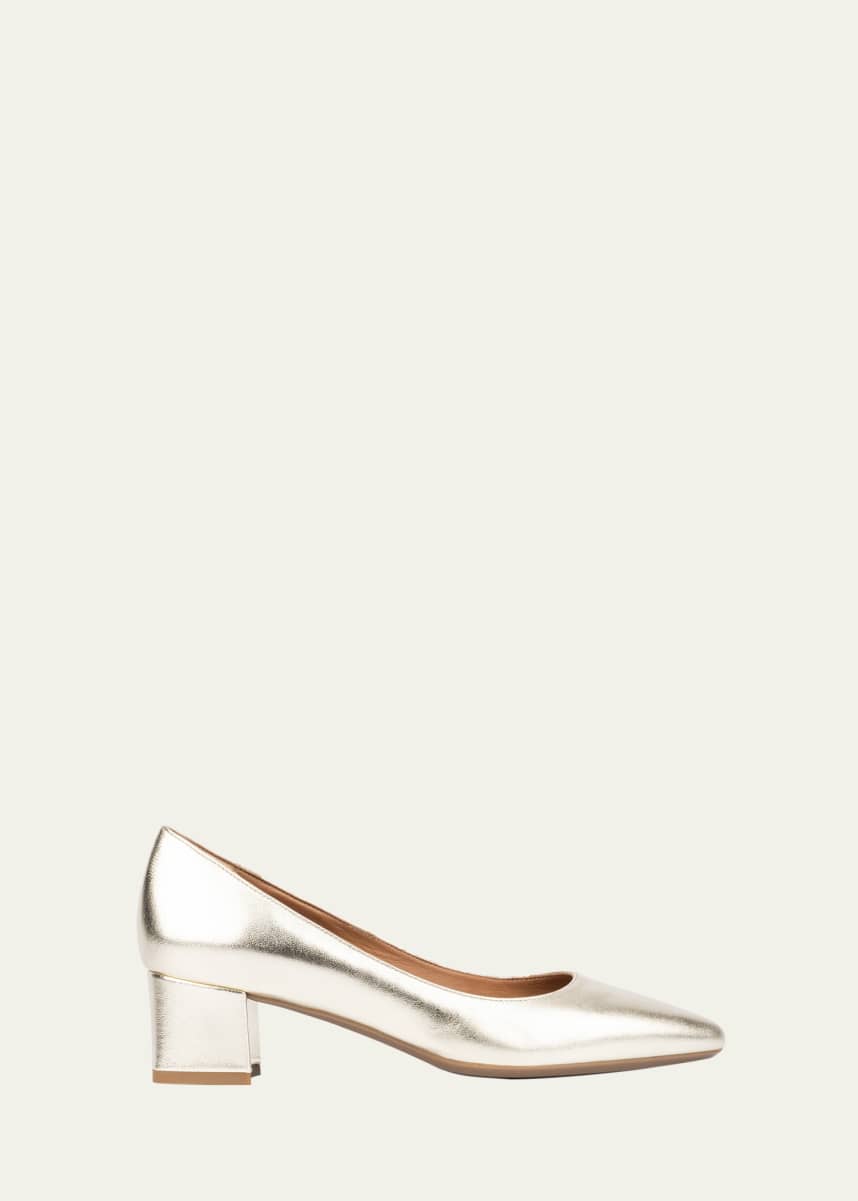 Aquatalia Pasha Metallic Office Pumps