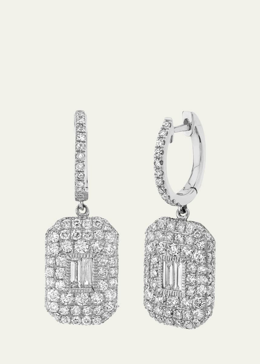 SHAY Diamond Pave Huggie Drop Earrings