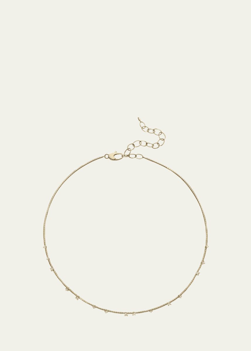 Mattia Cielo 18K Yellow Gold and Diamond Collar Necklace
