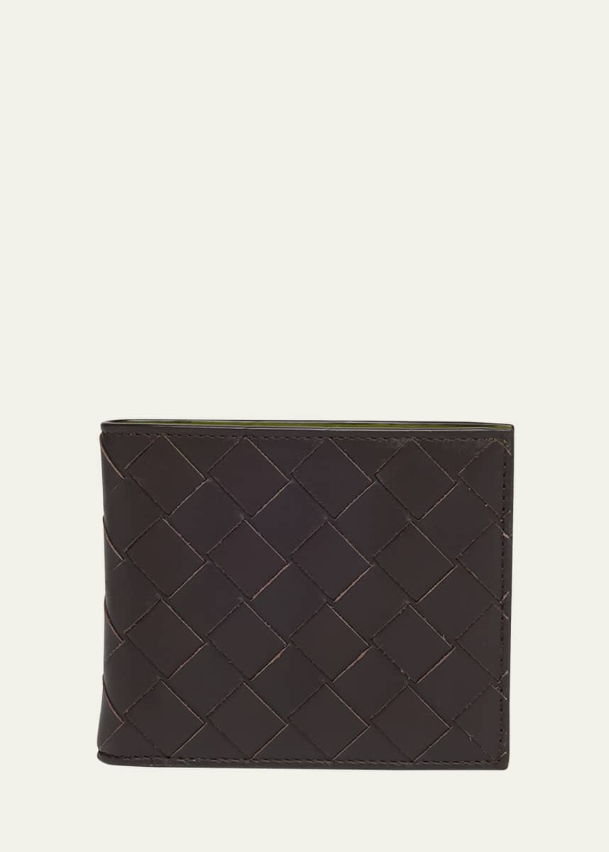 Bottega Veneta Men's Intrecciato 15 Bicolor Leather Bifold Wallet