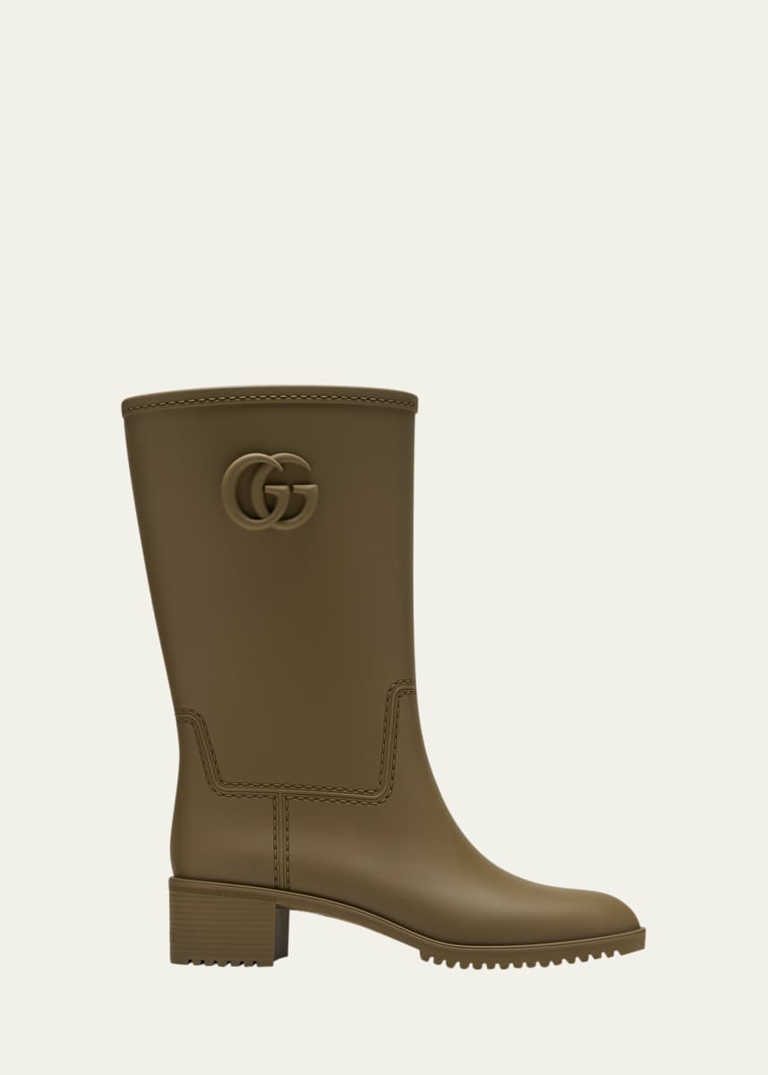 Gucci GG Rubber Rain Boots Bergdorf Goodman