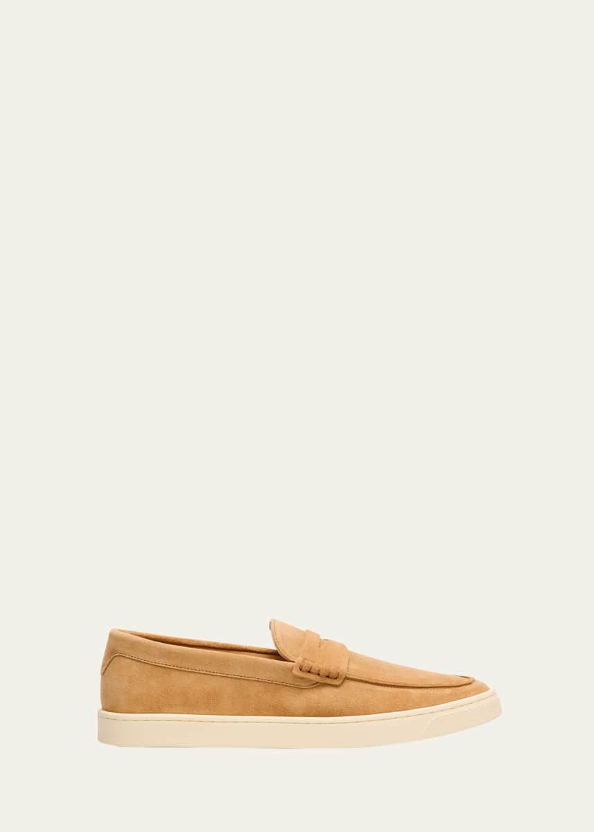 Brunello Cucinelli Men's Suede Moccasin Penny Loafers