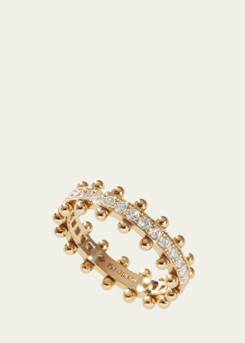 Oscar Massin Beaded 18K Recycled Gold and Lab Grown Diamond Ring