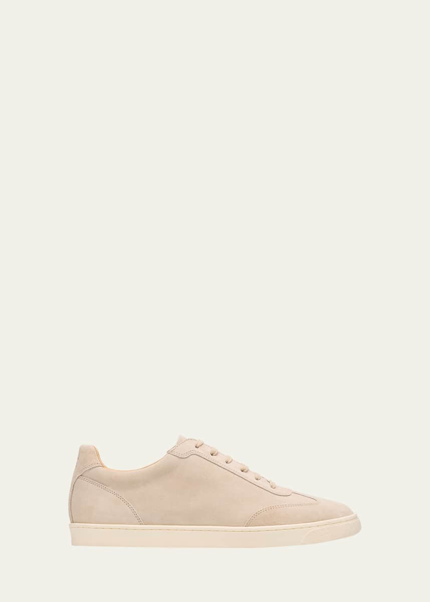 Brunello Cucinelli Men's Suede T-Toe Low-Top Sneakers