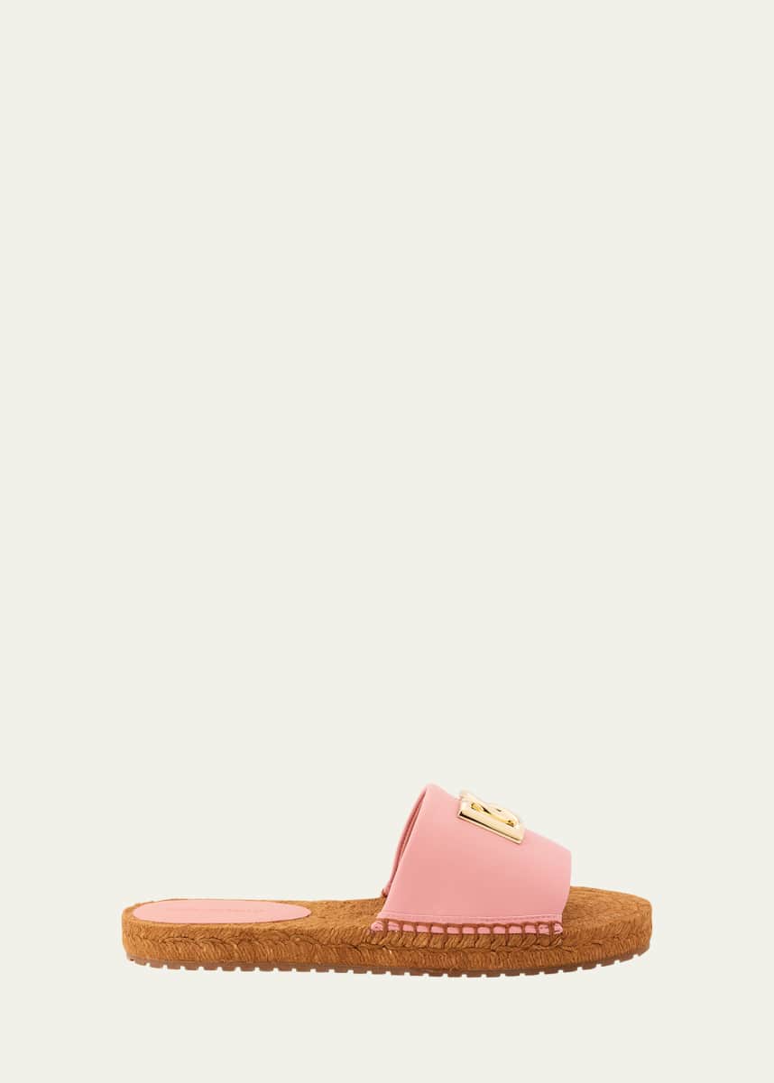 Dolce&Gabbana DG Medallion Napa Espadrille Sandals