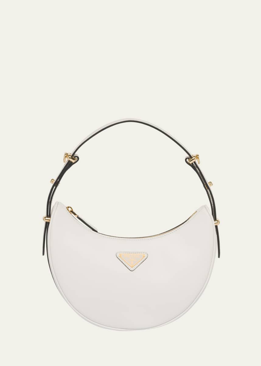 Prada Zip Calf Leather Shoulder Bag - Bergdorf Goodman