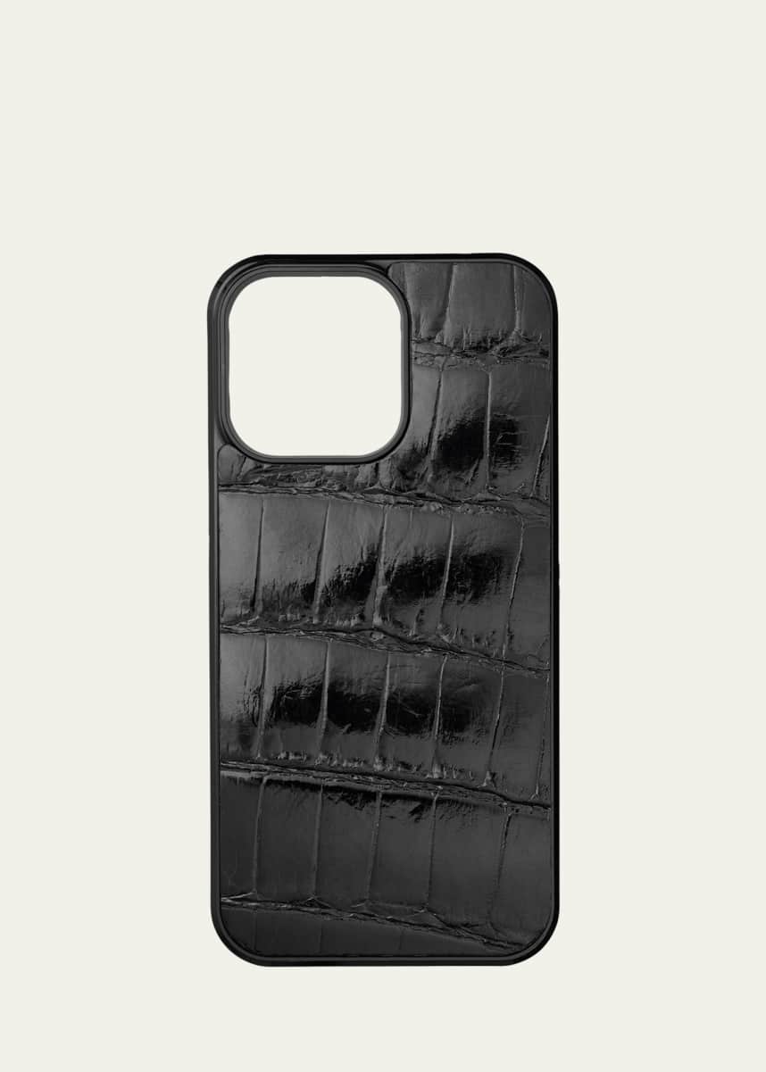 Abas Men's iPhone 15 Pro Max Leather Alligator Case