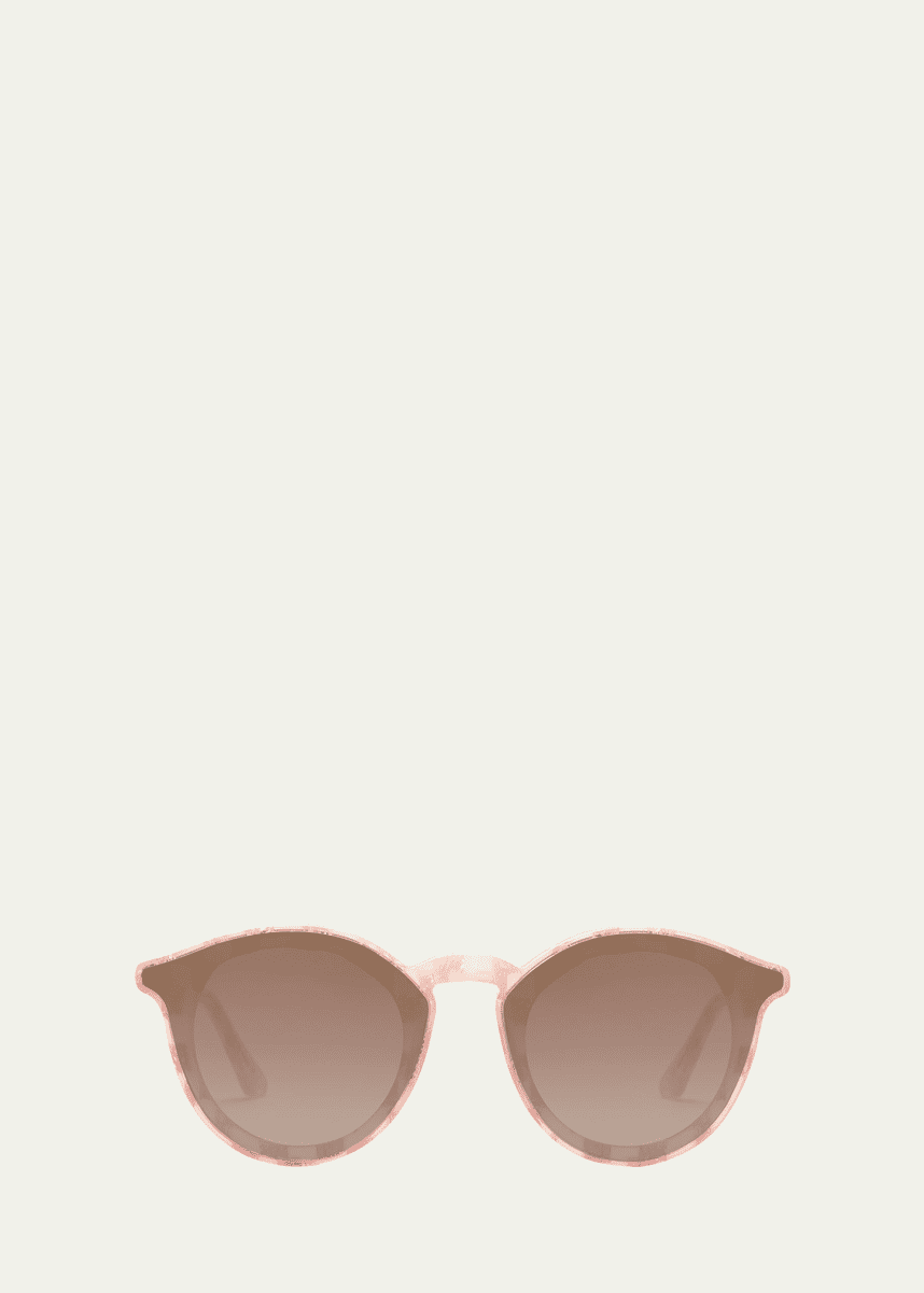 KREWE Collins Nylon Acetate Round Sunglasses