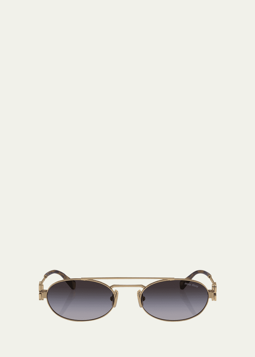Miu Miu Metal Oval Sunglasses