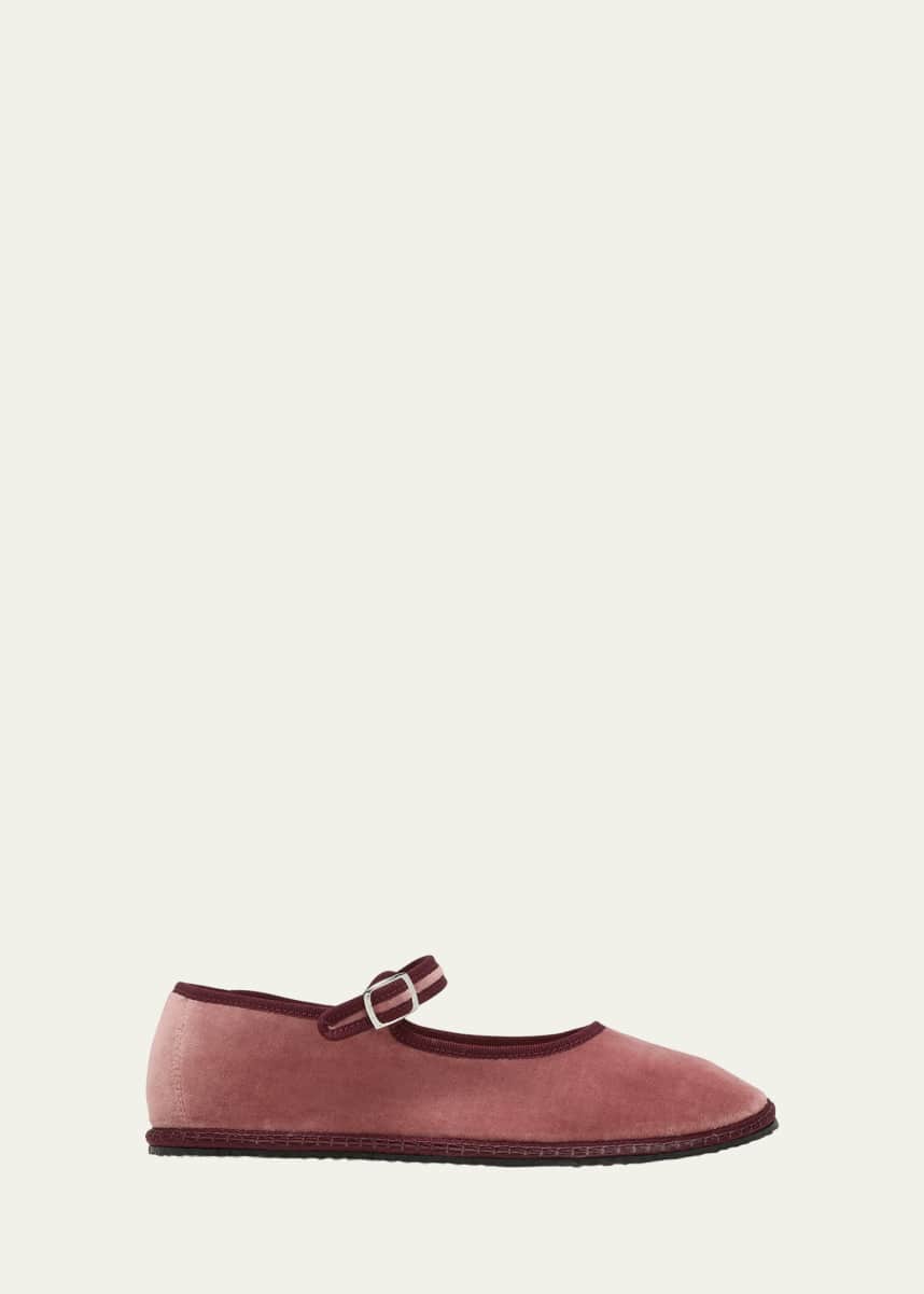 Vibi Venezia Velvet Mary Jane Ballerina Flats