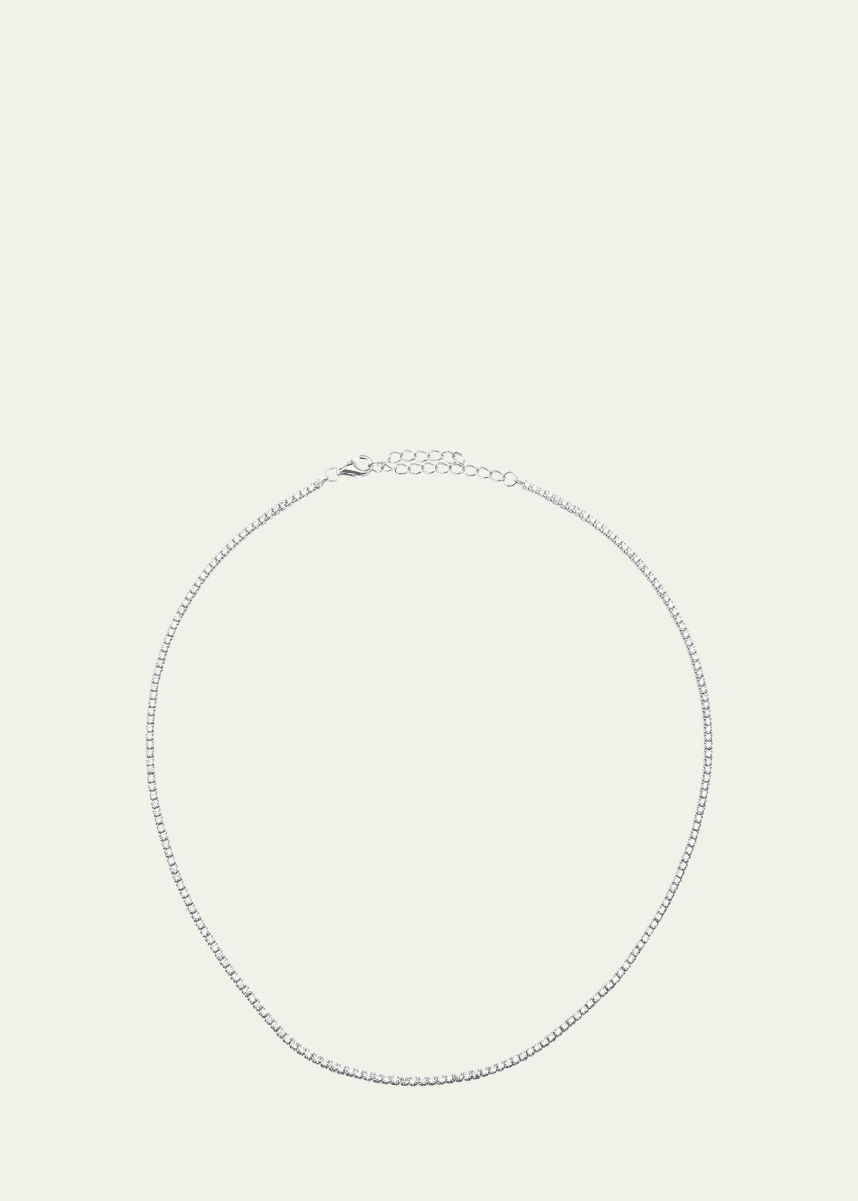 V.BELLAN Sterling Silver Skinny Cubic Zirconia Choker