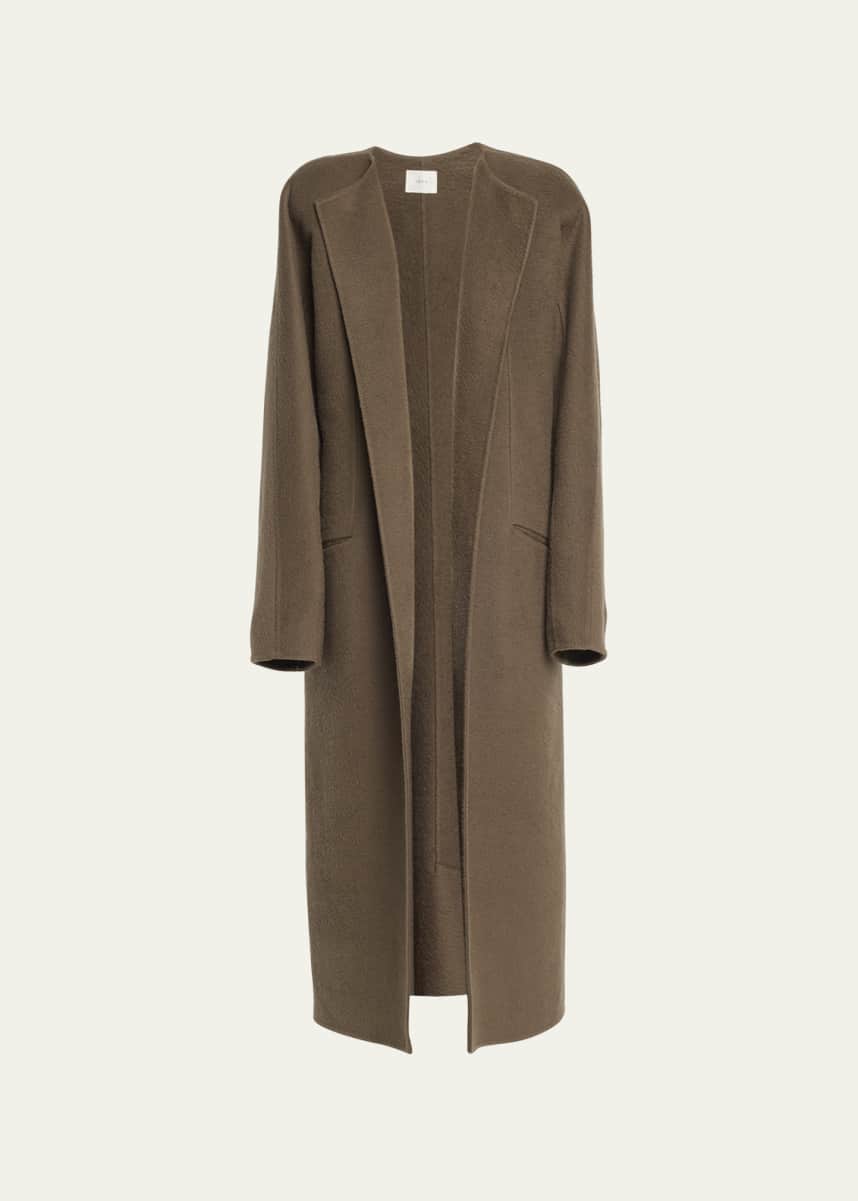 THE ROW Prisheella Collarless Cashmere Coat