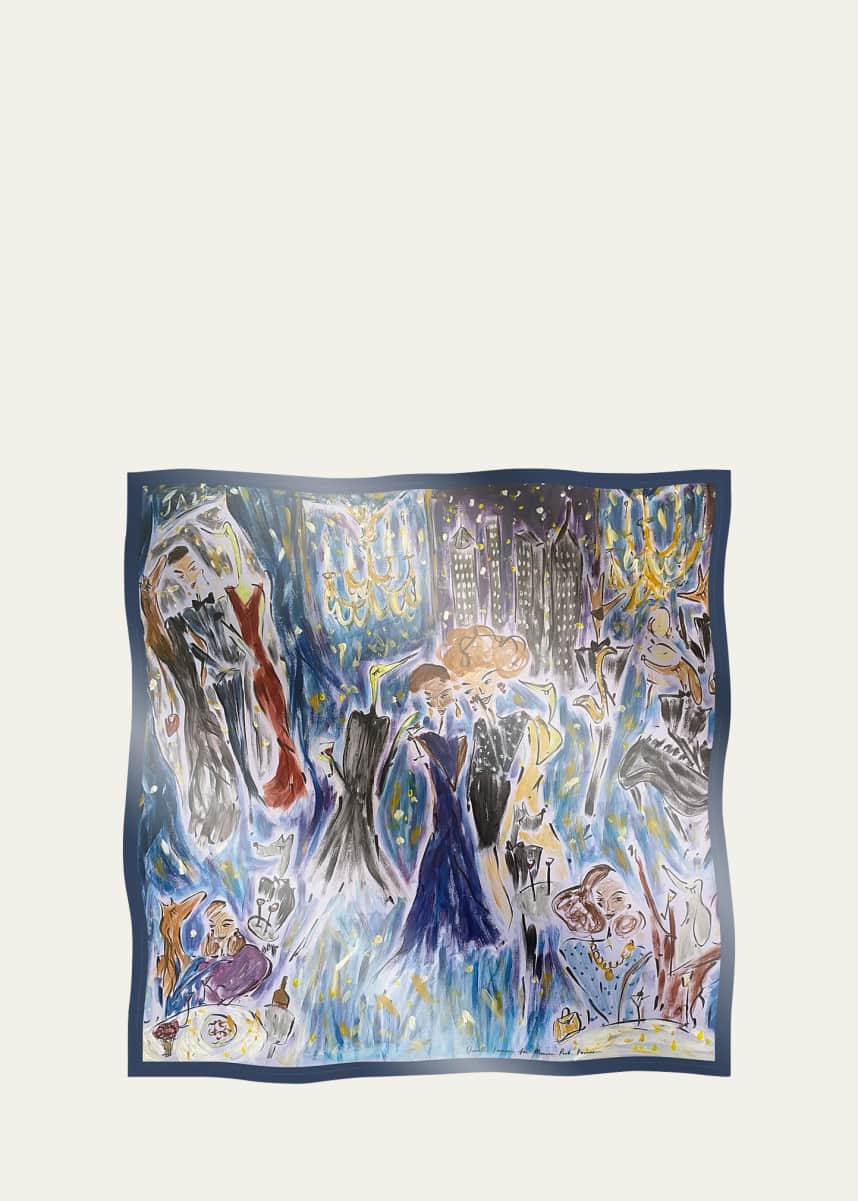 Monica Rich Kosann Violet Nights Silk Square Scarf