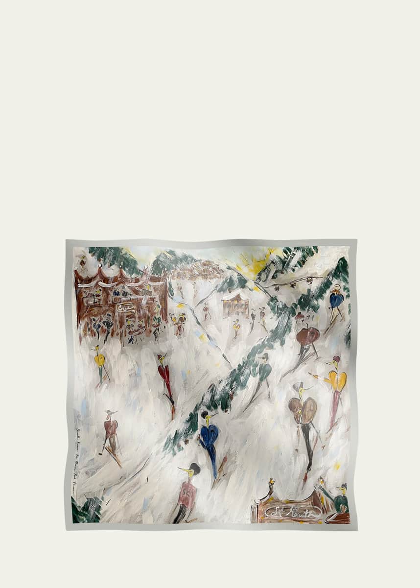 Monica Rich Kosann St. Moritz Silk Square Scarf
