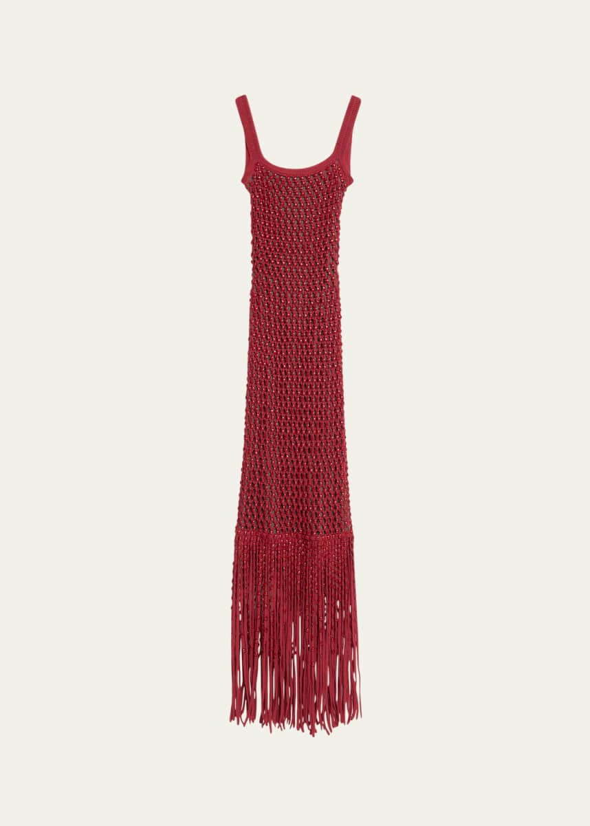 Diotima Gala Backless Crystal Mesh Gown