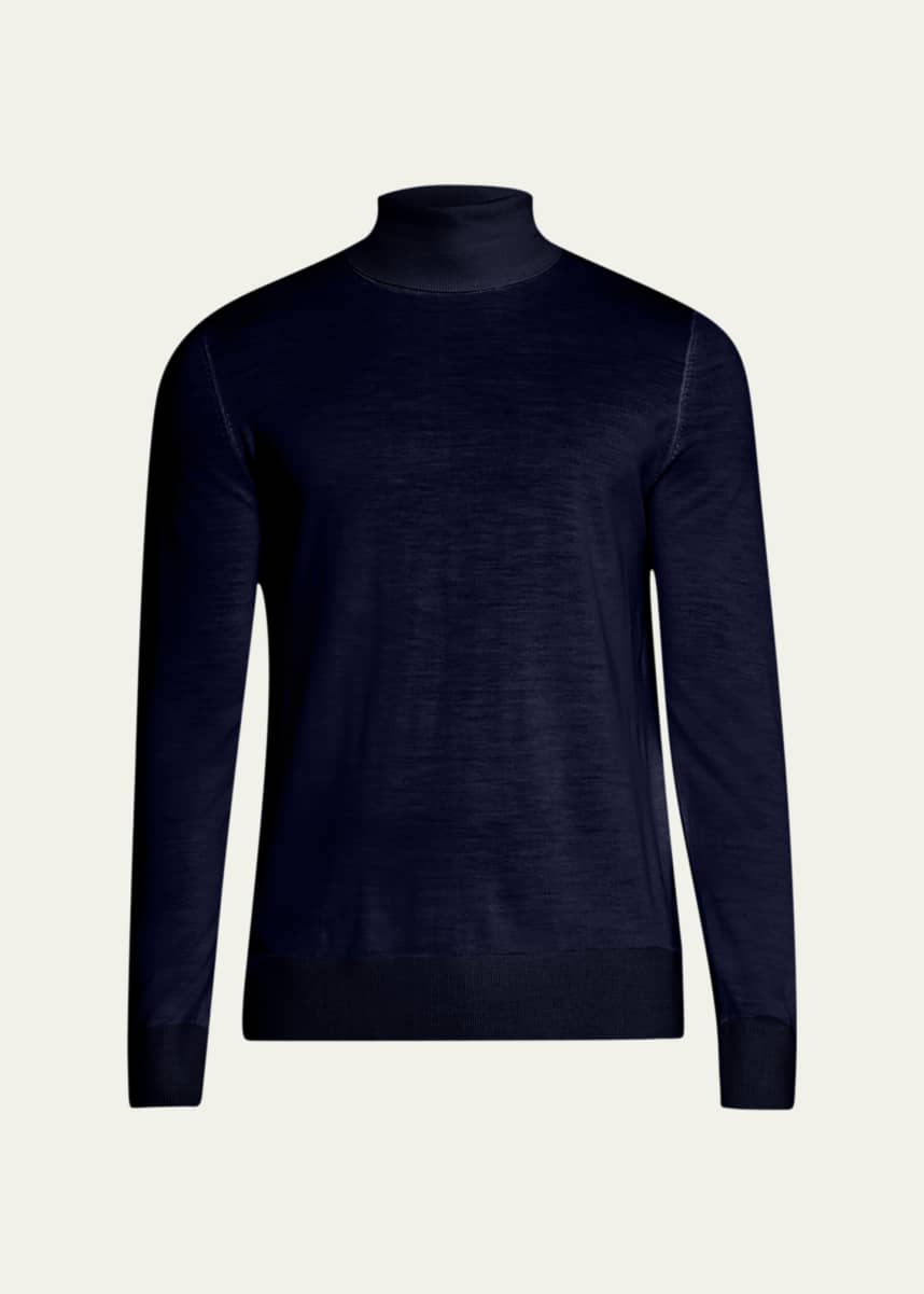 Gabriela Hearst Men's Jermaine Merino Wool Knit Turtleneck Sweater
