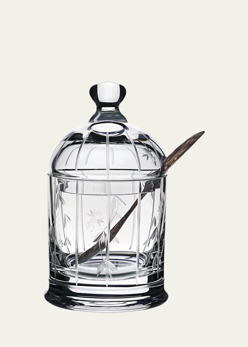 William Yeoward Crystal Abby Honey Jar with Spoon, 8 oz.