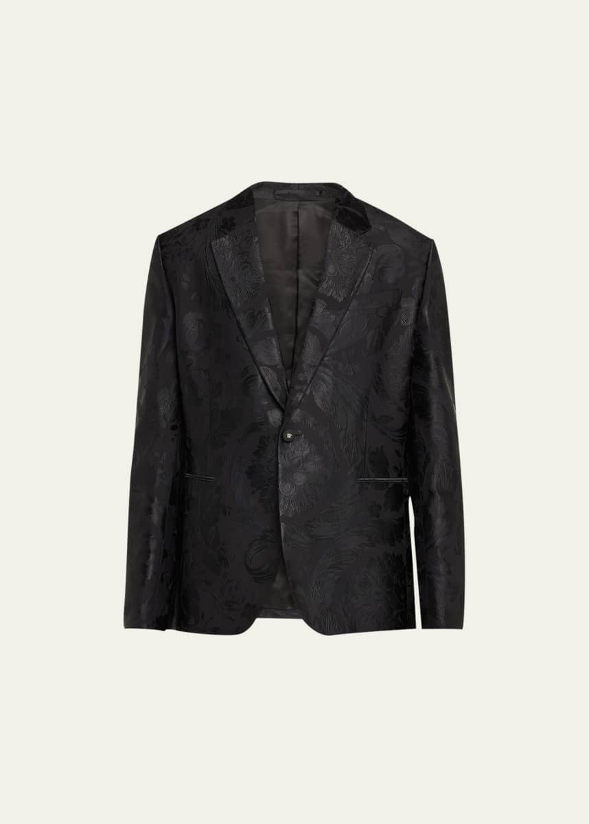 Versace Men's Barocco Jacquard Tuxedo Jacket