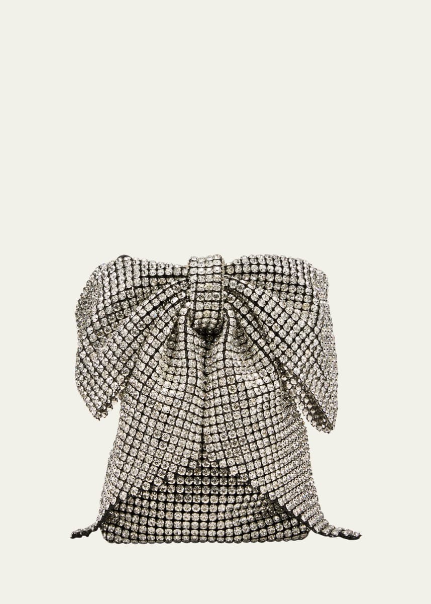 Loeffler Randall Violet Bow Rhinestone Crossbody Bag
