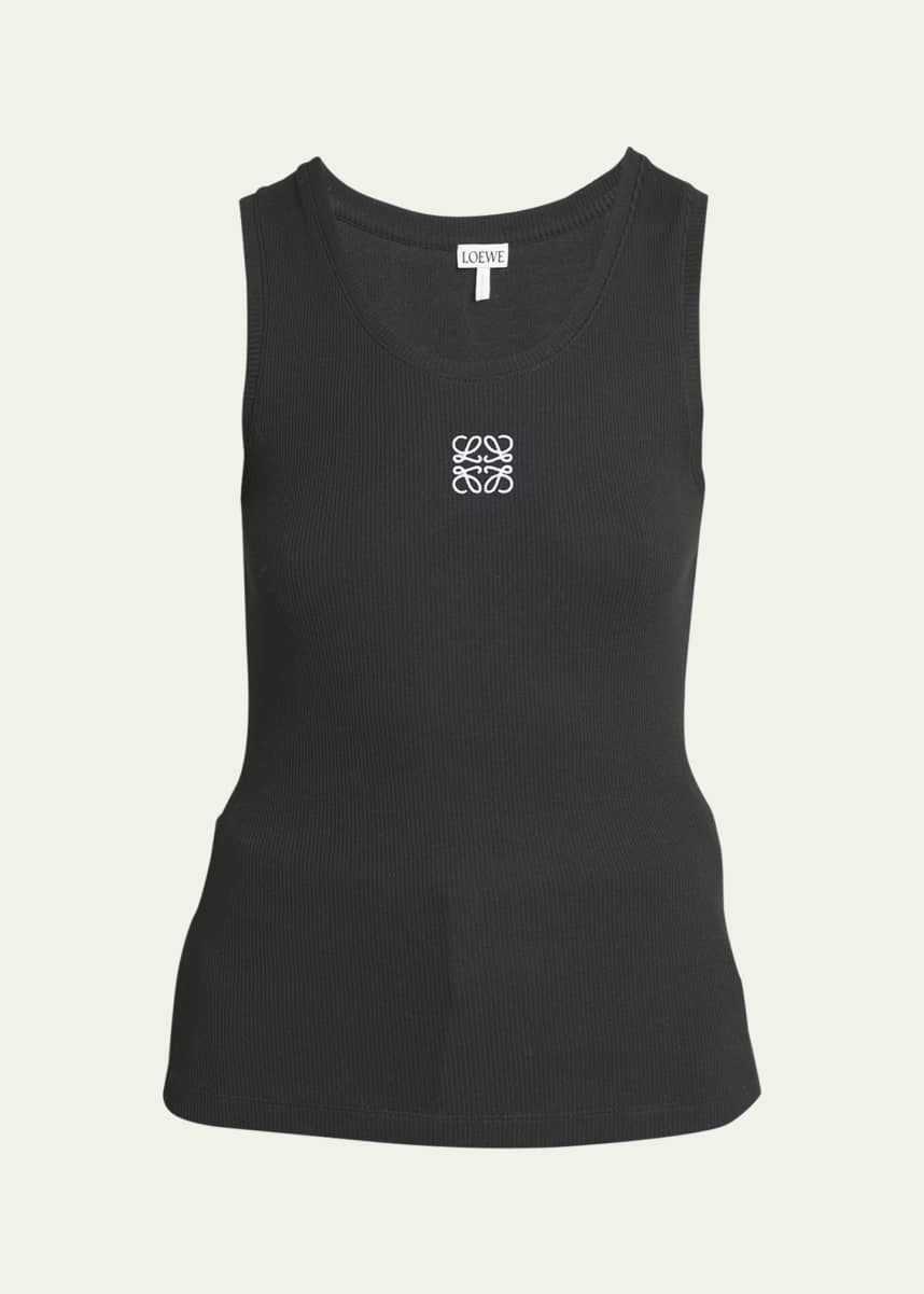 Loewe Anagram Logo Ribbed Tank Top