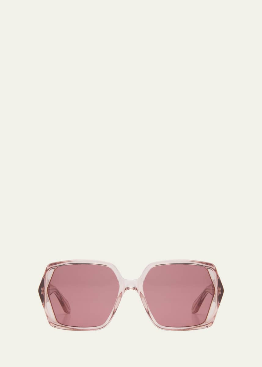 ALAIA Logo Acetate Butterfly Sunglasses