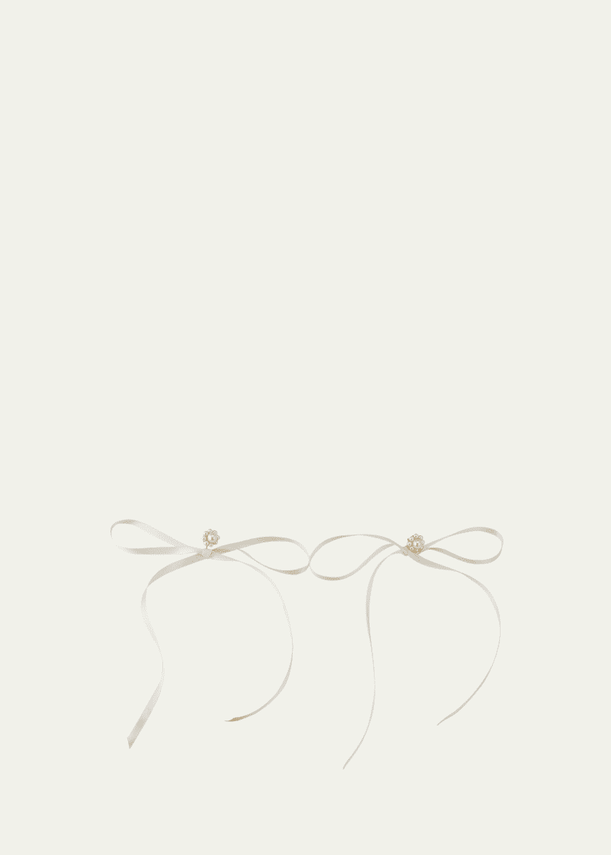 Simone Rocha Bow Ribbon Stud Earrings