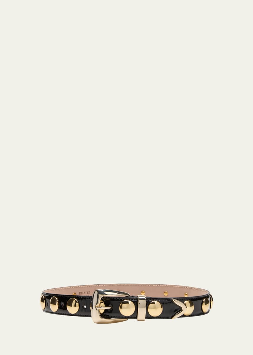 Khaite Benny Studded Leather Belt
