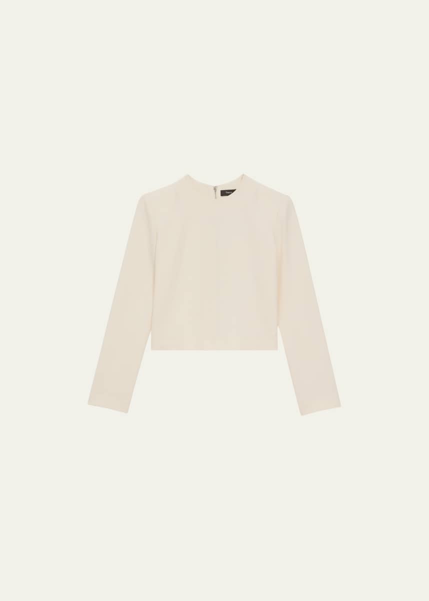Theory Long-Sleeve Admiral Crepe Top