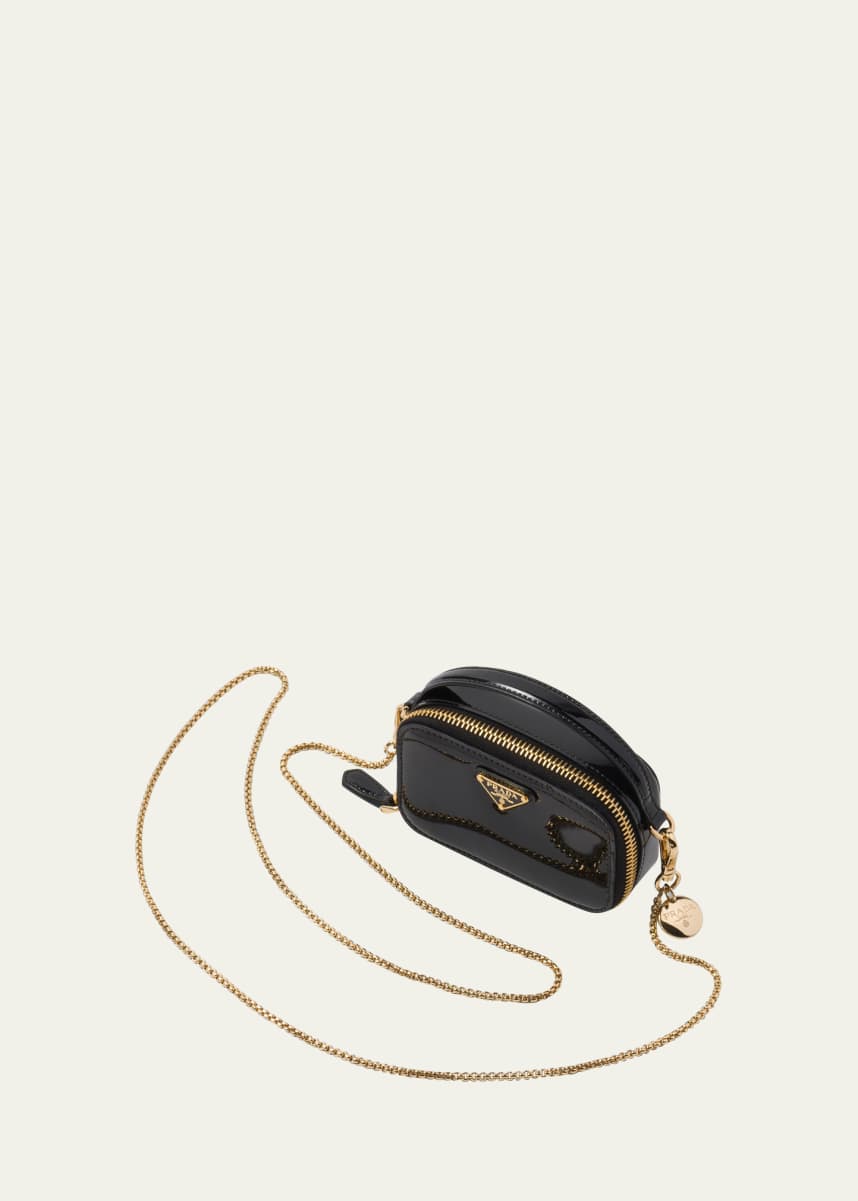 Prada Box Patent Leather Crossbody Bag