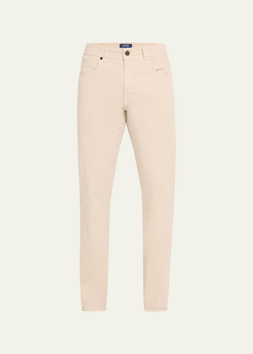 Cesare Attolini Men's Cotton-Stretch Slim 5-Pocket Pants