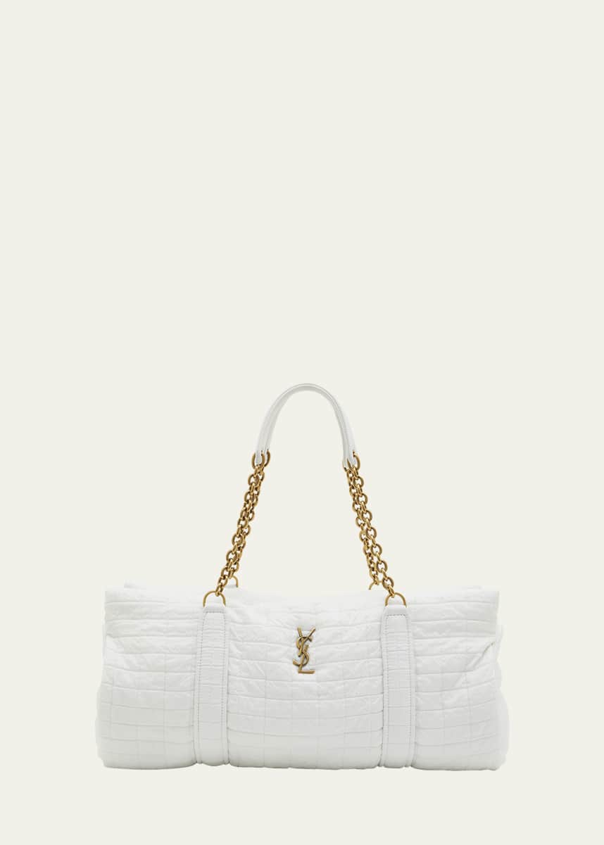 Saint Laurent Gloria YSL Quilted Wool Duffel Bag