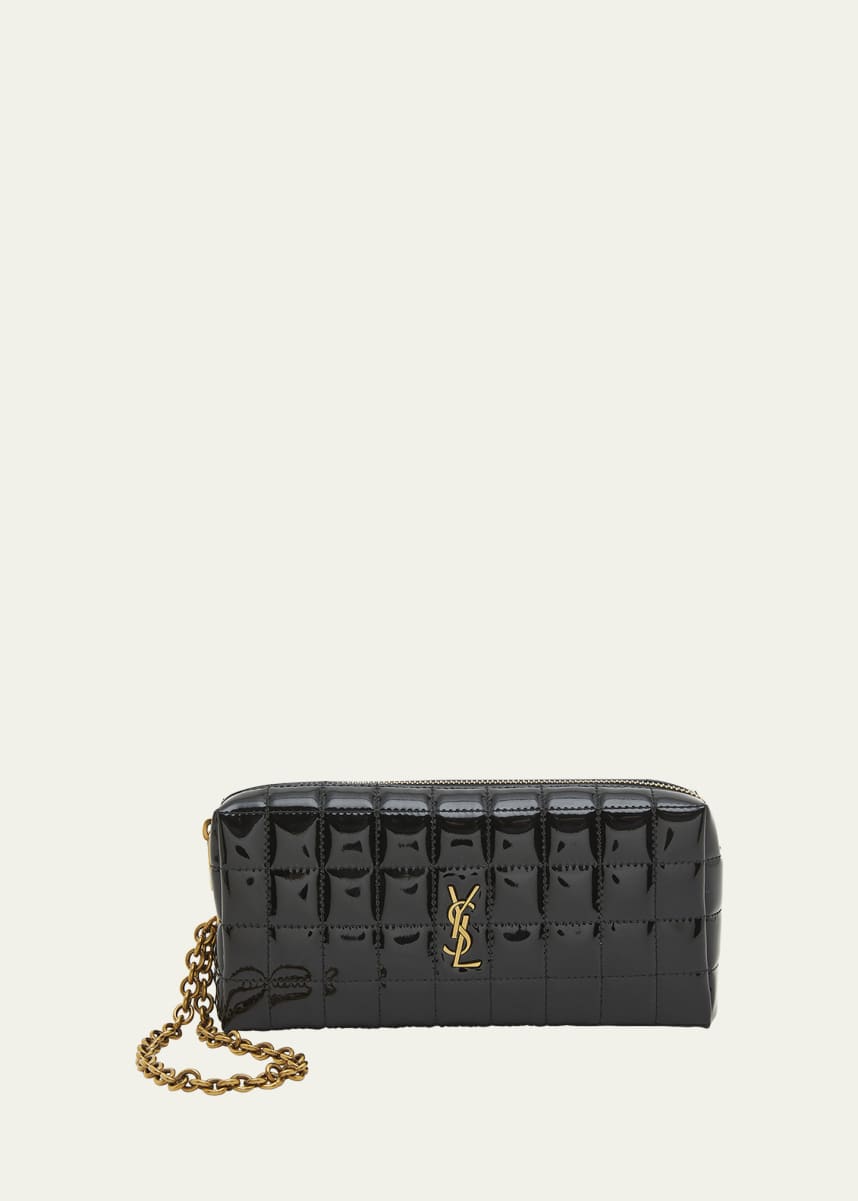Saint Laurent Cassandra YSL Patent Leather Wristlet