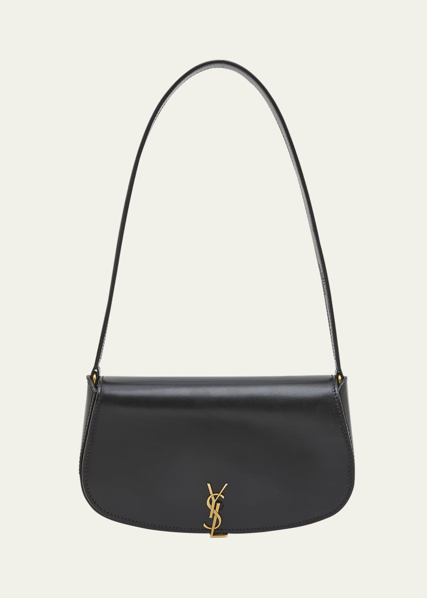 Saint Laurent Mini YSL Flap Leather Shoulder Bag