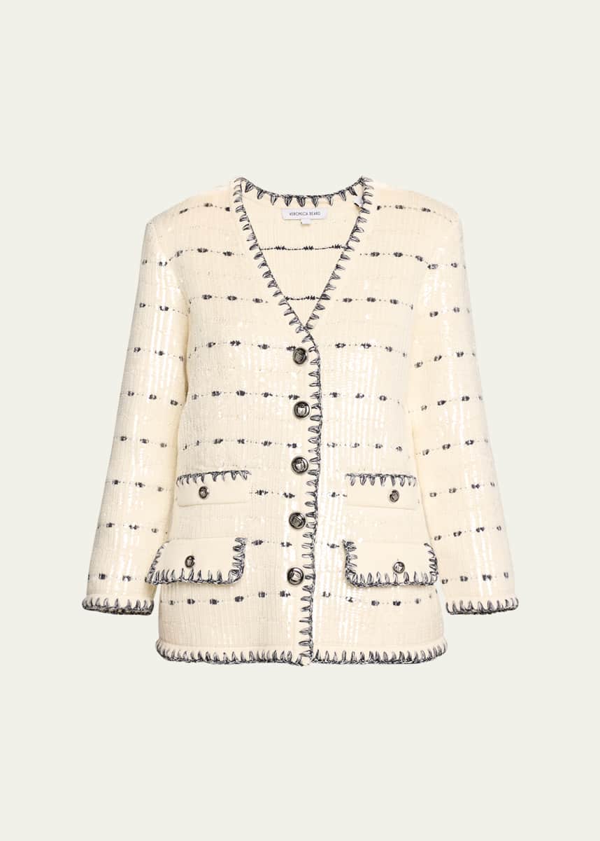 Veronica Beard Ceriani Sequin Knit Jacket