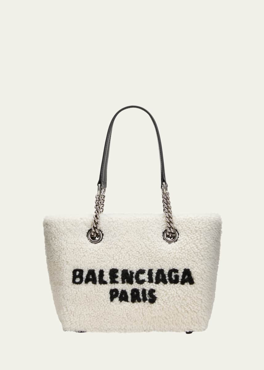 Balenciaga Small Crush Graffiti-print Chain Bag In Pink