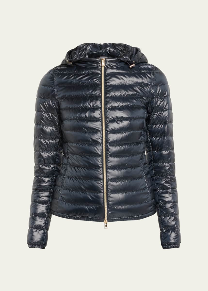Herno Iconico Angela Water-Resistant Nylon Ultralight Hooded Puffer Jacket