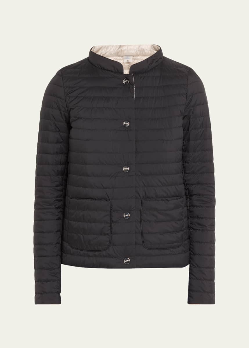 Herno rhinestone-embellished reversible padded jacket - Black