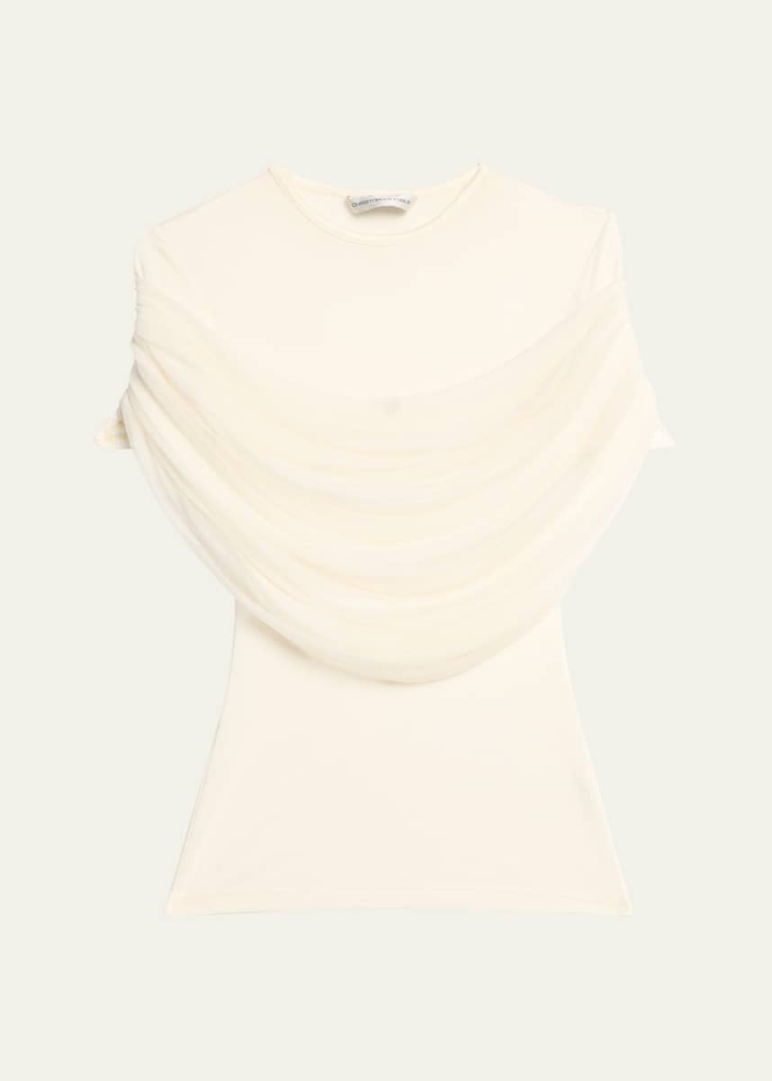 Christopher Esber Sonora Veiled Short-Sleeve T-Shirt