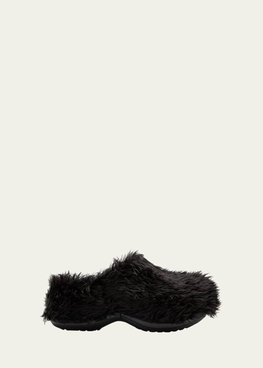Balenciaga x Crocs Men's Faux Fur Mules