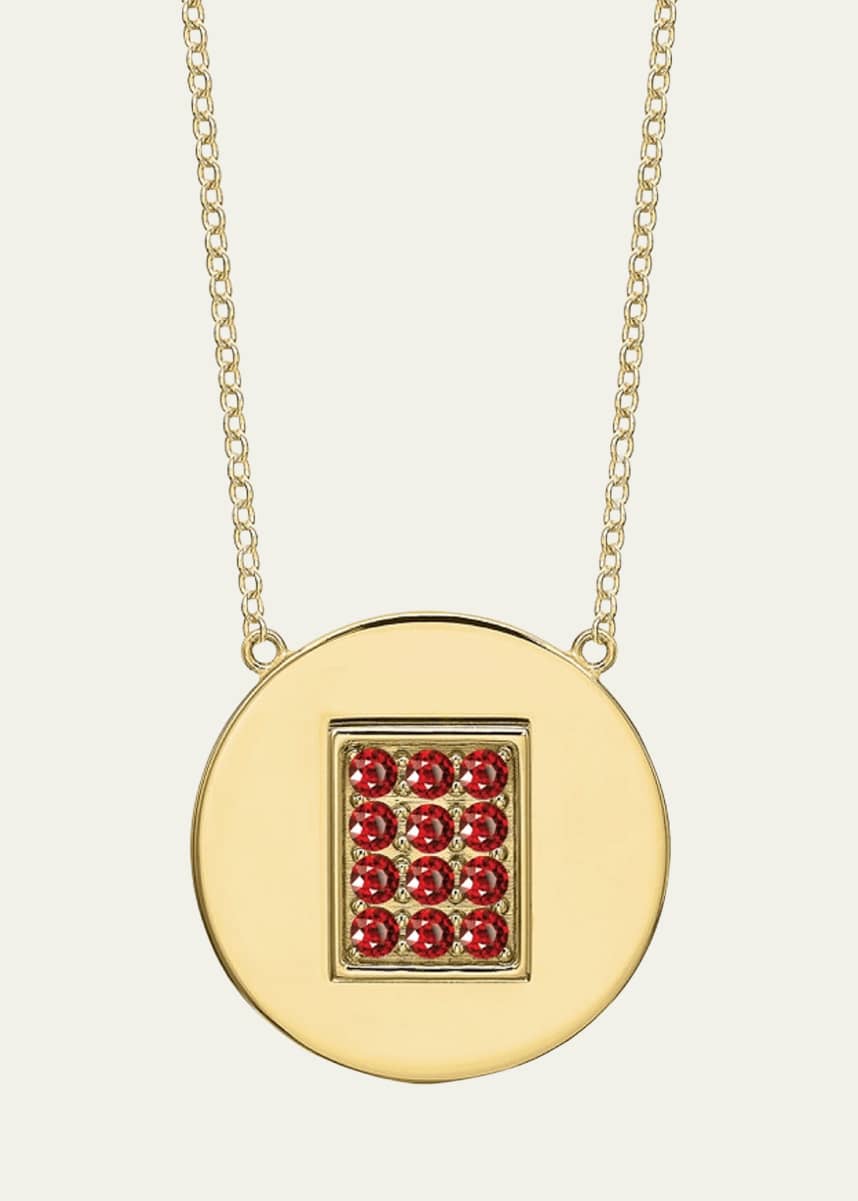 Tracee Nichols 14K Gold Garnet Birthstone Token Necklace